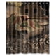 thumbnail image 1 of Cortina de ducha con diseño de casa dañada y tanques, con ganchos, tamaño 60 x 72 pulgadas, 1 of 3