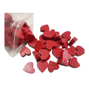 Bothyi - 100 Figuras De Madera Con Forma De Corazón Para El Día De San Valentín Para Decoración De Mesa, Estantes Y Fiestas