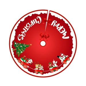 Genérico - Cubierta De La Base De La Falda Del Árbol De Navidad 90 Cm Redondo Cálido Para La Decoración Del Hogar Fiesta Estilo De Vacaciones B