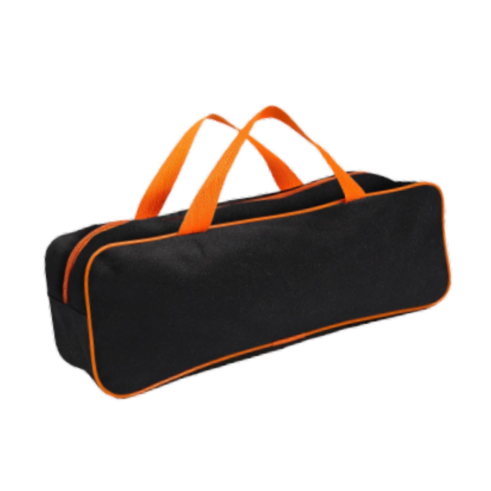 Ioensy - Bolsa De Almacenamiento Para Utensilios De Parrilla, Ligera, Para Exteriores, Playa, Fiesta, Patio, L, Naranja Y Negro