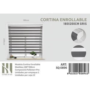 Mundo Shopping - Cortina Enrrollable Dou Color Gris 180X200Cm Iii Musas