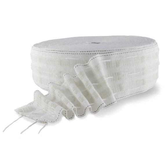 Cinta para pliegues MJMP 10 metros blanco 7 cm estilo británico