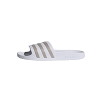 Zapatillas Adidas Adilette Aqua Unisex, Blanco/Plateado Metalizado