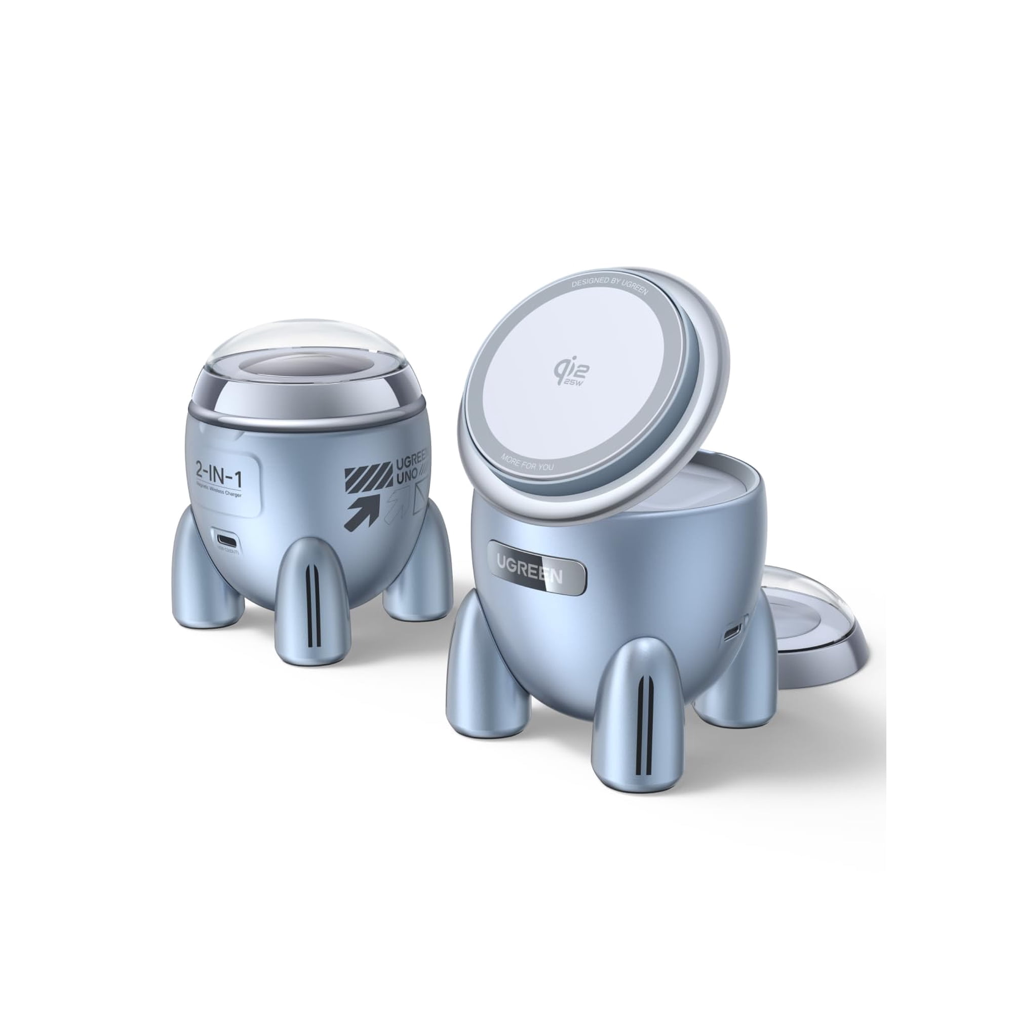 Cargador Inalámbrico Ugreen Uno 25w Rocket Magnetic Para Iphone 17