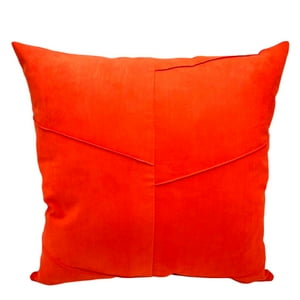 Wyj Hogar - Pack De 02 Fundas De Cojín De Semicuero Sintético 50X50 Cm Naranjo