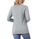 thumbnail image 3 of INSPIRE CHIC Suéter de Punto de Cable Cómodo para Mujer de Otoño Invierno, Ajuste Holgado, Cuello Redondo Casual, Talla L, Gris, 3 of 6