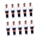 thumbnail image 4 of Juego De 10 Figuras De Futbolín, Minifiguras De Futbolín, Blanco Y Azul Oscuro, 4 of 5