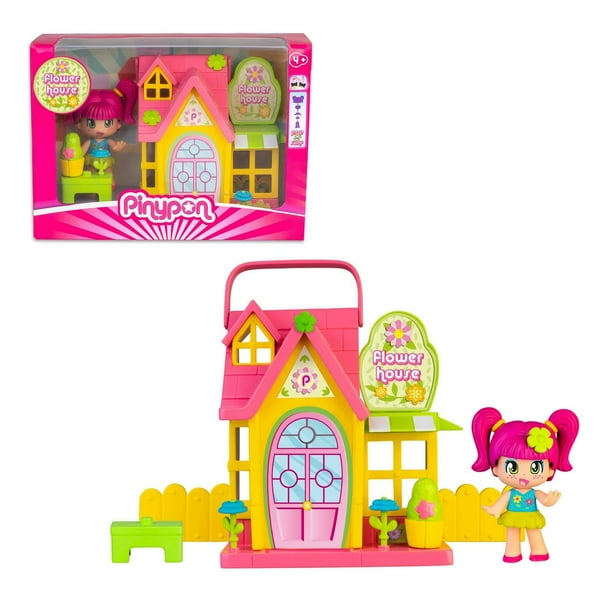 Casita de muñecas Pinypon con muñeca y accesorios Rosada Lider