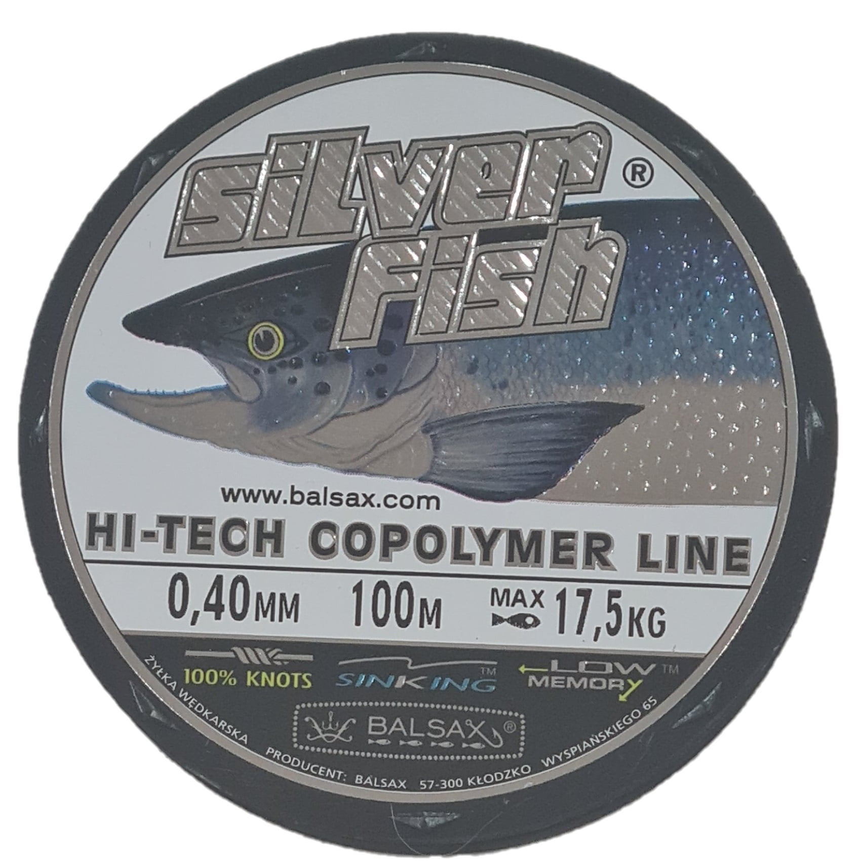 Balsax - Nylon Pesca Silver Fish 0,40mm 100mts 17,5kg Sil Blue