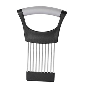 Bothyi - Soporte Para Cebollas Para Rebanar, Cortador Manual De Cebollas Para Huevos, Limón, Pepinos, Negro Y Gris