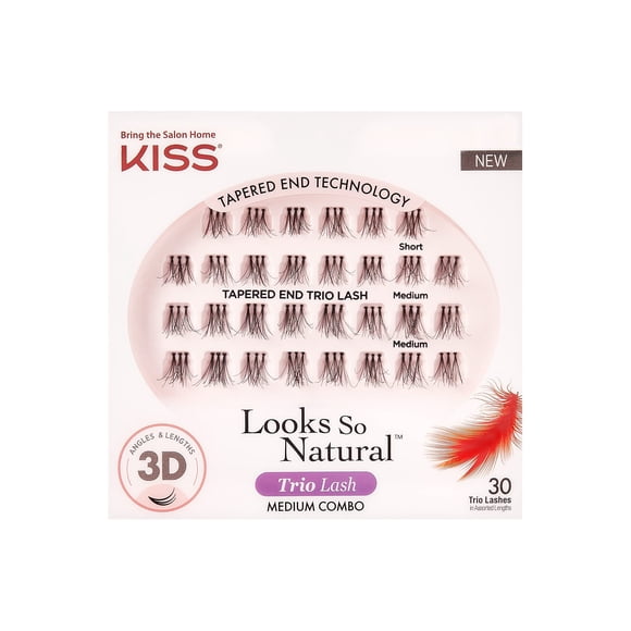 Pestañas postizas KISS Looks So Natural Trio Lash Medium x30