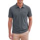thumbnail image 1 of INSPIRE CHIC Camisa Polo Casual para Hombre de Manga Corta para el Verano Diario Camisas de Golf M Gris, 1 of 5