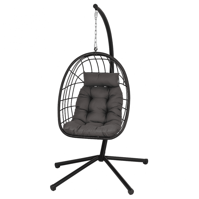 Space Home - Reposera Colgante Silla Cojín Base Metálica Terraza Balcón