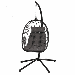 Space Home - Reposera Colgante Silla Cojín Base Metálica Terraza Balcón