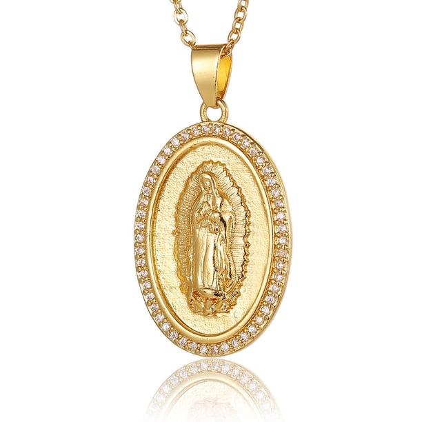 Gorgeous Women's Copper Virgin Mary Pendant Necklace - Perfect Holiday Gift for Believers!