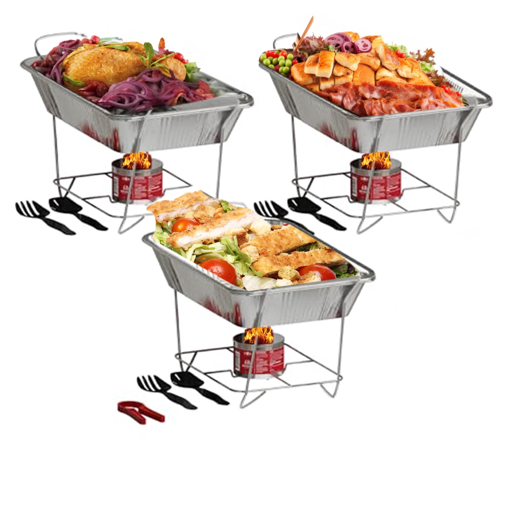 Set De Platos Desechables Para Bufet Para Rozaduras Alpha Living (paquete De 3)