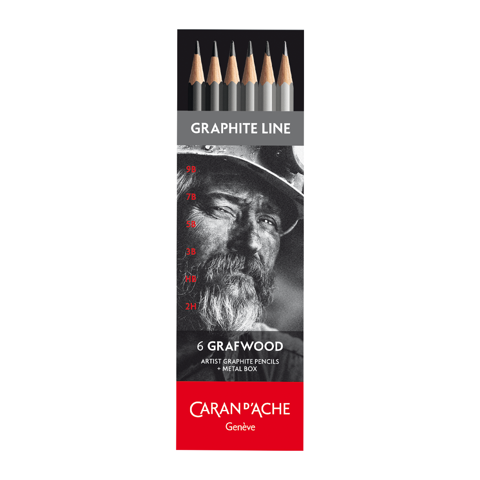 Caran D'Ache - Lápices Grafito Caran D Ache Grafwood Set 6