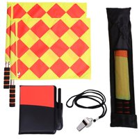 Ioensy - Kit De Banderas De Árbitro De Fútbol, Silbato Para Voleibol, Juegos Universitarios, Entrenamiento De Hockey