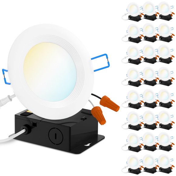 Luz LED empotrable Sunco Lighting de 4" regulable con CCT seleccionable