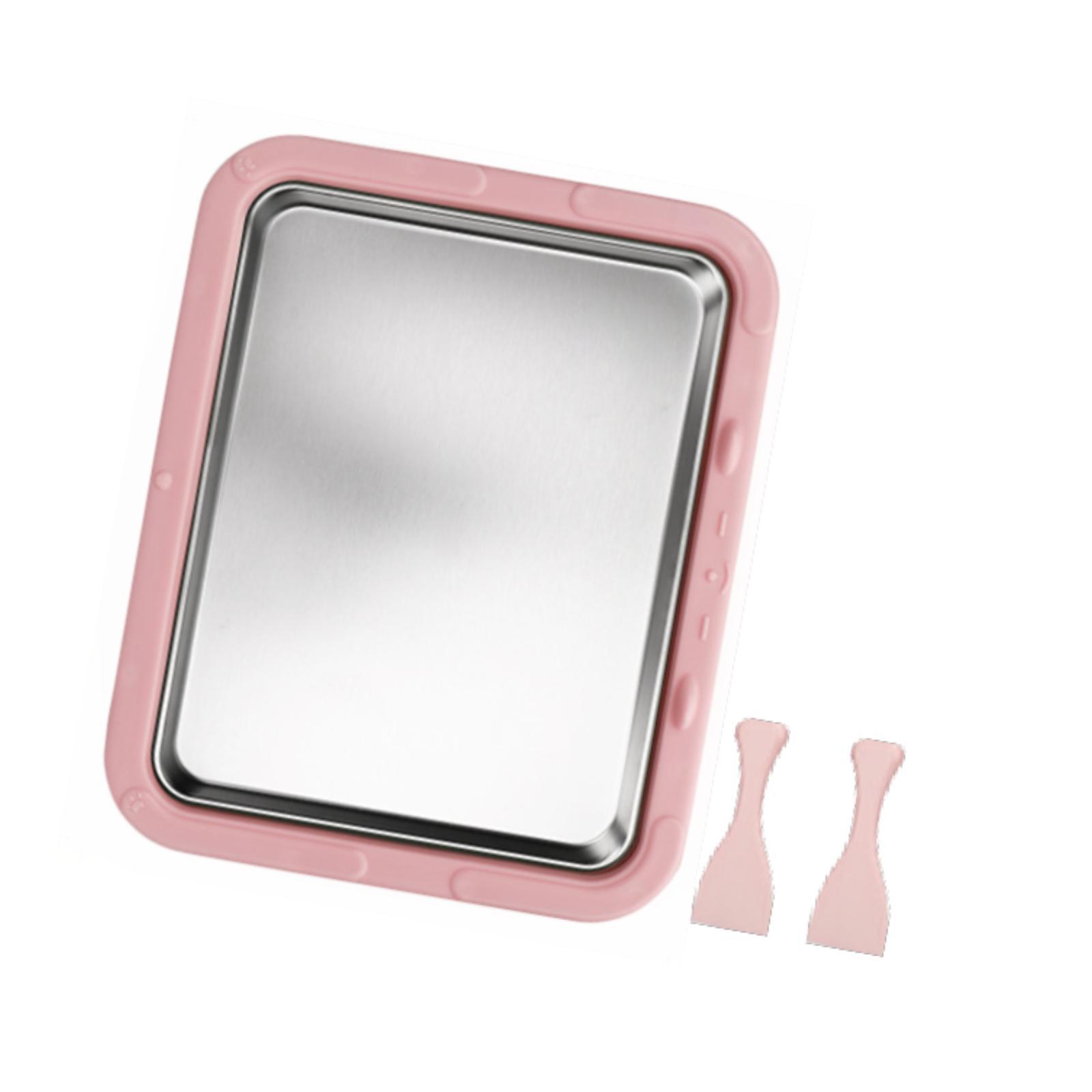 Bothyi - Máquina Para Hacer Helados Portátil Para Hacer Tú Mismo, Para El Hogar, Divertida, Para Familias, Con Bandeja Para Helados, Color Rosa