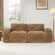 thumbnail image 2 of 2-Seater Tufted Sofa Couches with boneless Sofa,Soft Velvet Fabric,Bottom Anti-Slip Design,32D High Density Sponge,Ergonomic Design Bottom,No Assembly Required,Fits Living Rooms,Camel, 2 of 3