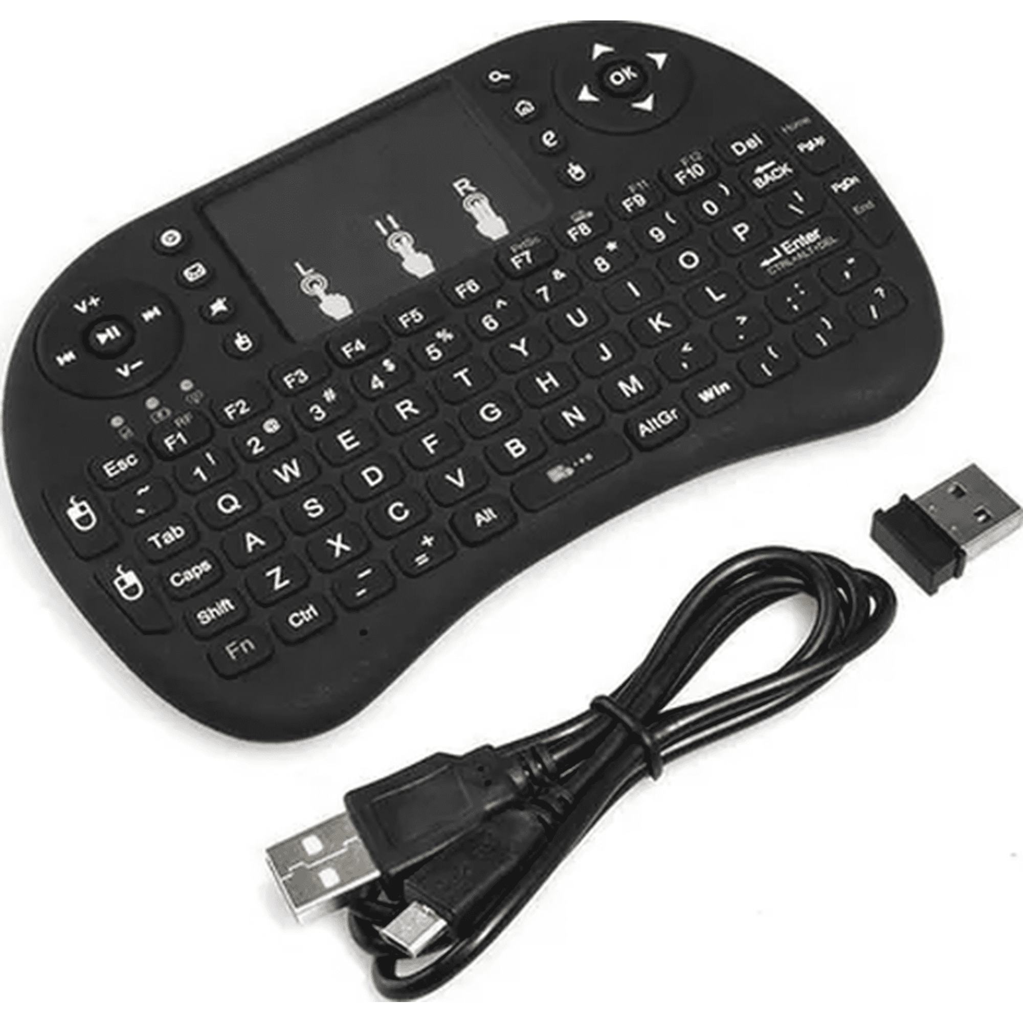 Genérico - Pack 2 Mini Teclado Inalámbrico Con Mouse Touchpad