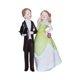 thumbnail image 1 of Adorno Para Tarta De Boda, Coleccionable, Romántico, Realista, Muñecos Para Tarta De Boda, Vestido Verde, 1 of 5