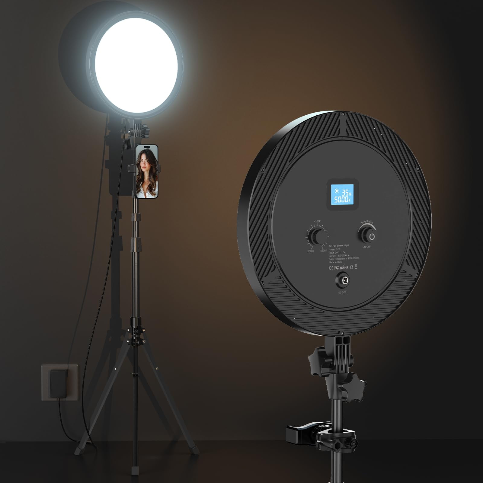 Ring Light Ubeesize 12 Con Soporte De Trípode De 62 Cm Con Soporte Para Teléfono