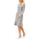 thumbnail image 4 of INSPIRE CHIC Vestido de Mujer Ajustado Sirena Tweed Manga Larga Elegante Cóctel Cola de Pescado 2XL Blanco, 4 of 5