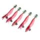 thumbnail image 5 of 5pcs Luminous Squid Jigs Se?uelos De Pesca De Agua Salada Pulpo Squid Hooks Red, 5 of 5