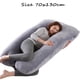 thumbnail image 5 of Almohada para embarazadas, almohada en forma de U desmontable y lavable, cojín grande, almohada de cintura, 5 of 5