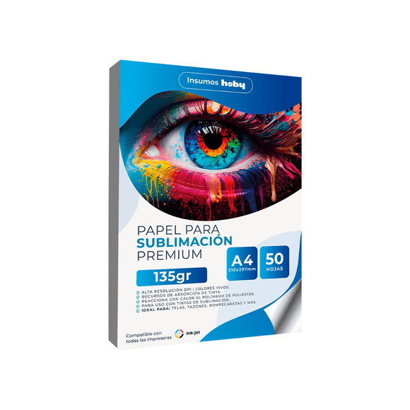 Papel De Sublimación Premium Hoby A4 110 gr A4 50 Hojas
