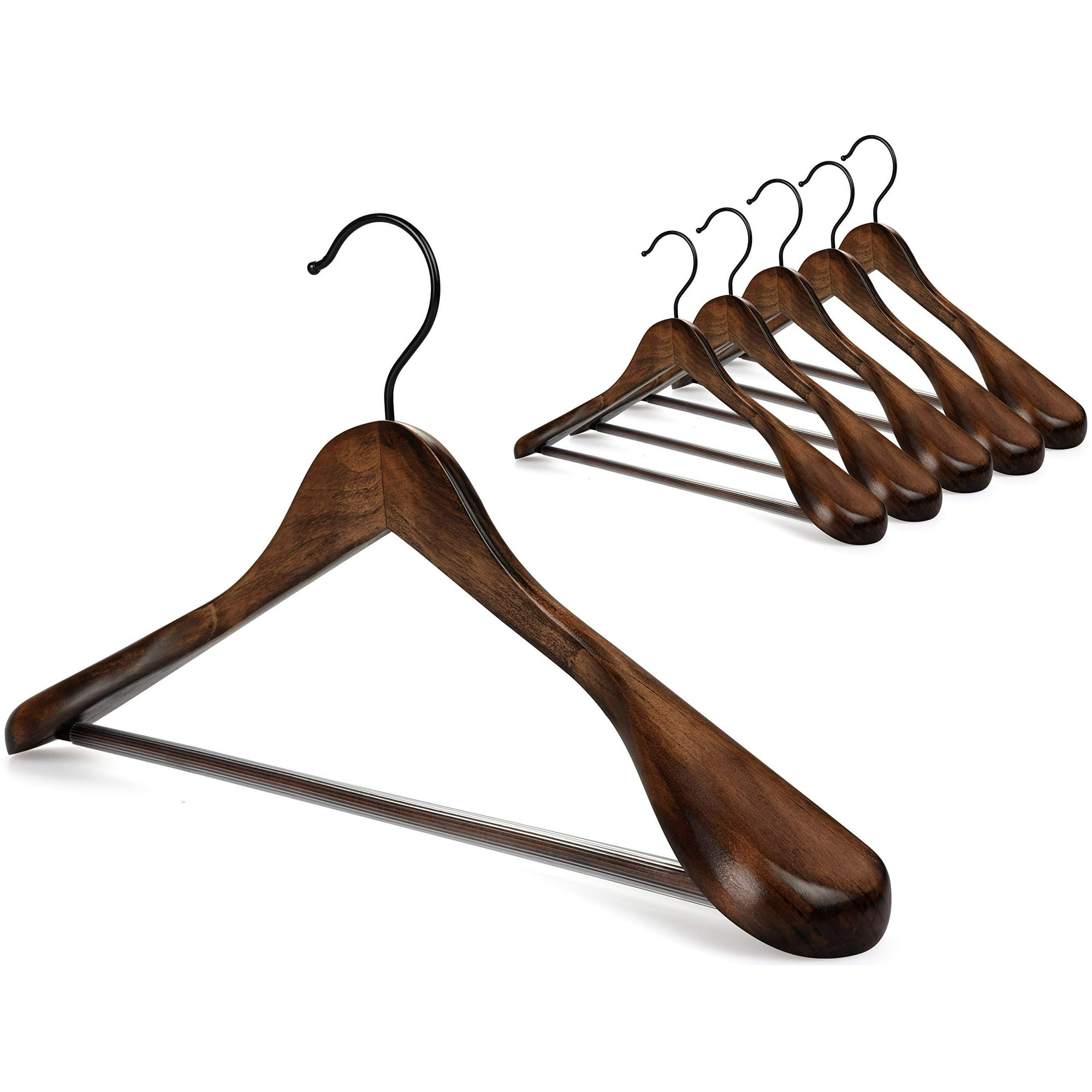 Juego De Perchas De Madera Topia Hanger Negro