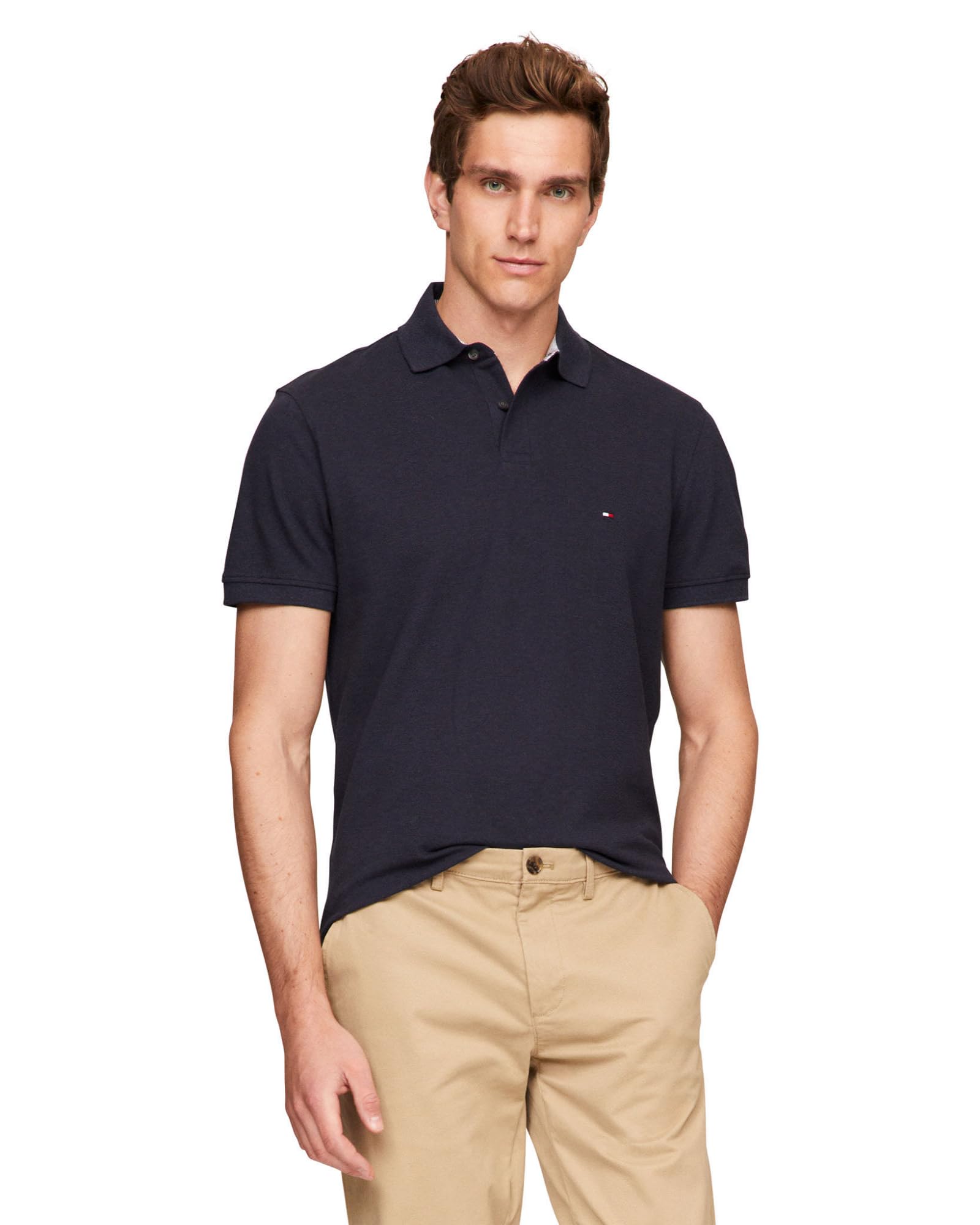 Polo Tommy Hilfiger 1985 Slim De Manga Corta Para Hombre