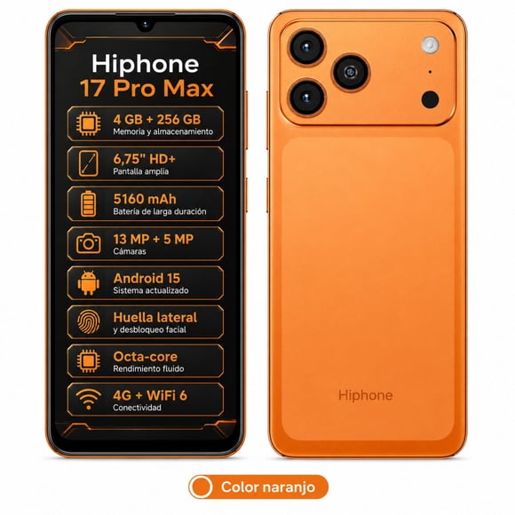 HOTWAV Hiphone 17 Pro Max 4G Celular 16GB 256GB 120Hz