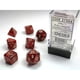 thumbnail image 2 of Juego de dados Chessex Glitter, poliédrico, rubí y dorado, juego de 7 dados, 2 of 2