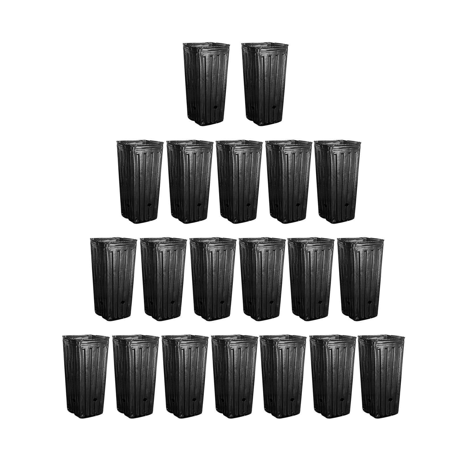 Magideal - 20 Unids Macetas De Profundas Treepots Black Durable Flower Plant Container Macetas De Inicio Para Interior Flores Al Aire Libre Plantas Frutas