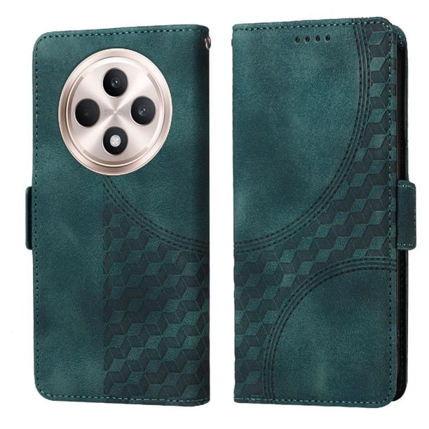 Carcasa FOXDOCK OPPO Reno 12F 5G de cuero PU, diseño acolchado clásico, protección contra caídas y rayones