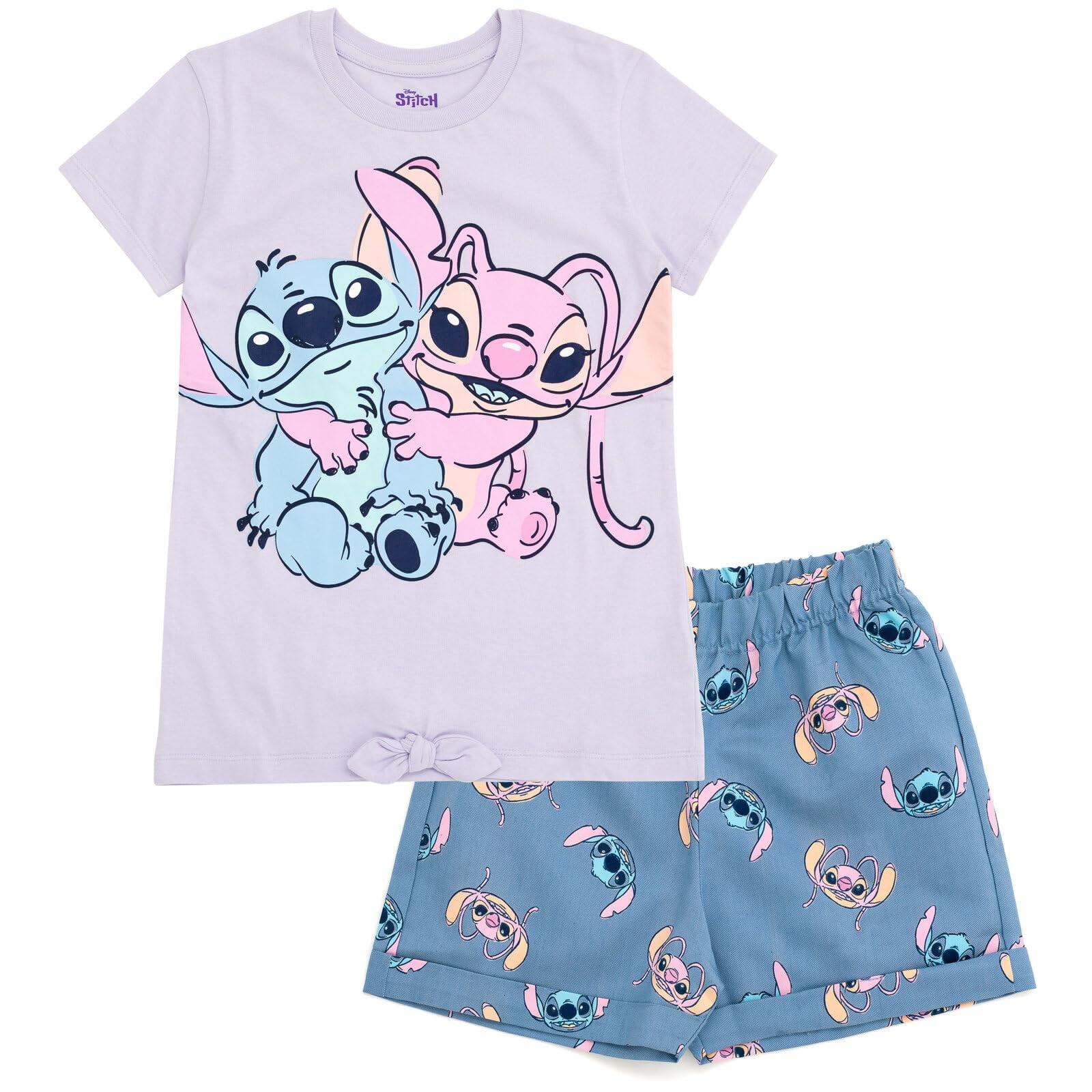 Conjunto De Remera Y Shorts Para Niñas Disney Lilo & Stitch