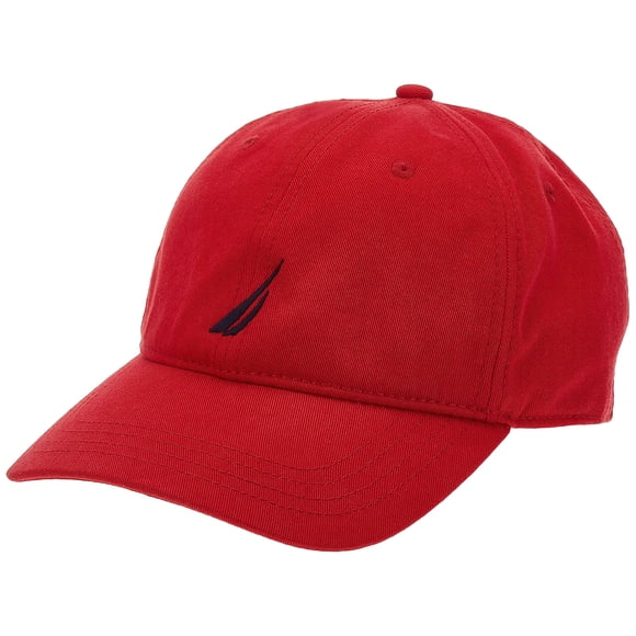 Cap Nautica, tela de sarga, 6 paneles, para hombre, color rojo