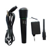 Magideal - Micrófono Dinámico Inalámbrico De Mano Micrófono Dinámico Con Cable 2 En 1 Mini Receptor Portátil Duradero Micrófono Vocal Para Audio Inicio Ktv Party