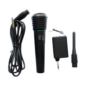 Magideal - Micrófono Dinámico Inalámbrico De Mano Micrófono Dinámico Con Cable 2 En 1 Mini Receptor Portátil Duradero Micrófono Vocal Para Audio Inicio Ktv Party