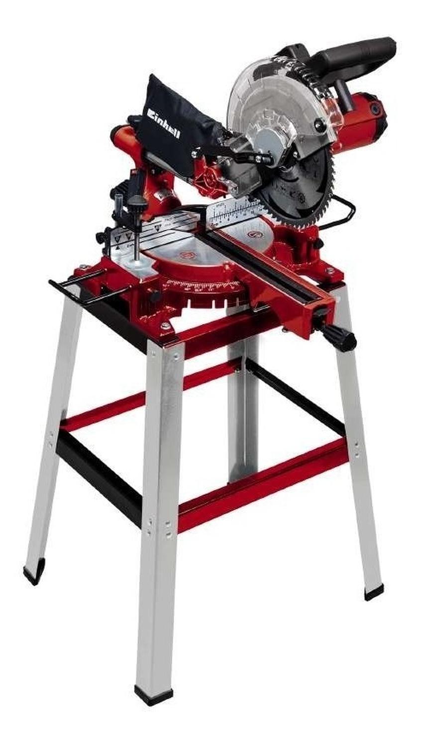 Ingleteadora Telescopica 10 Con Banco Einhell 2531/1 Rojo