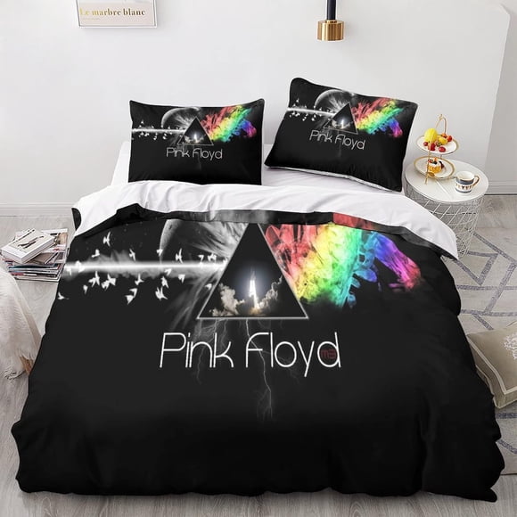 Pink Floyd Duvet Cover Sets MusicD Rock 'n' Roll Skull Bedding Sets Microfiber Double Bedding Set