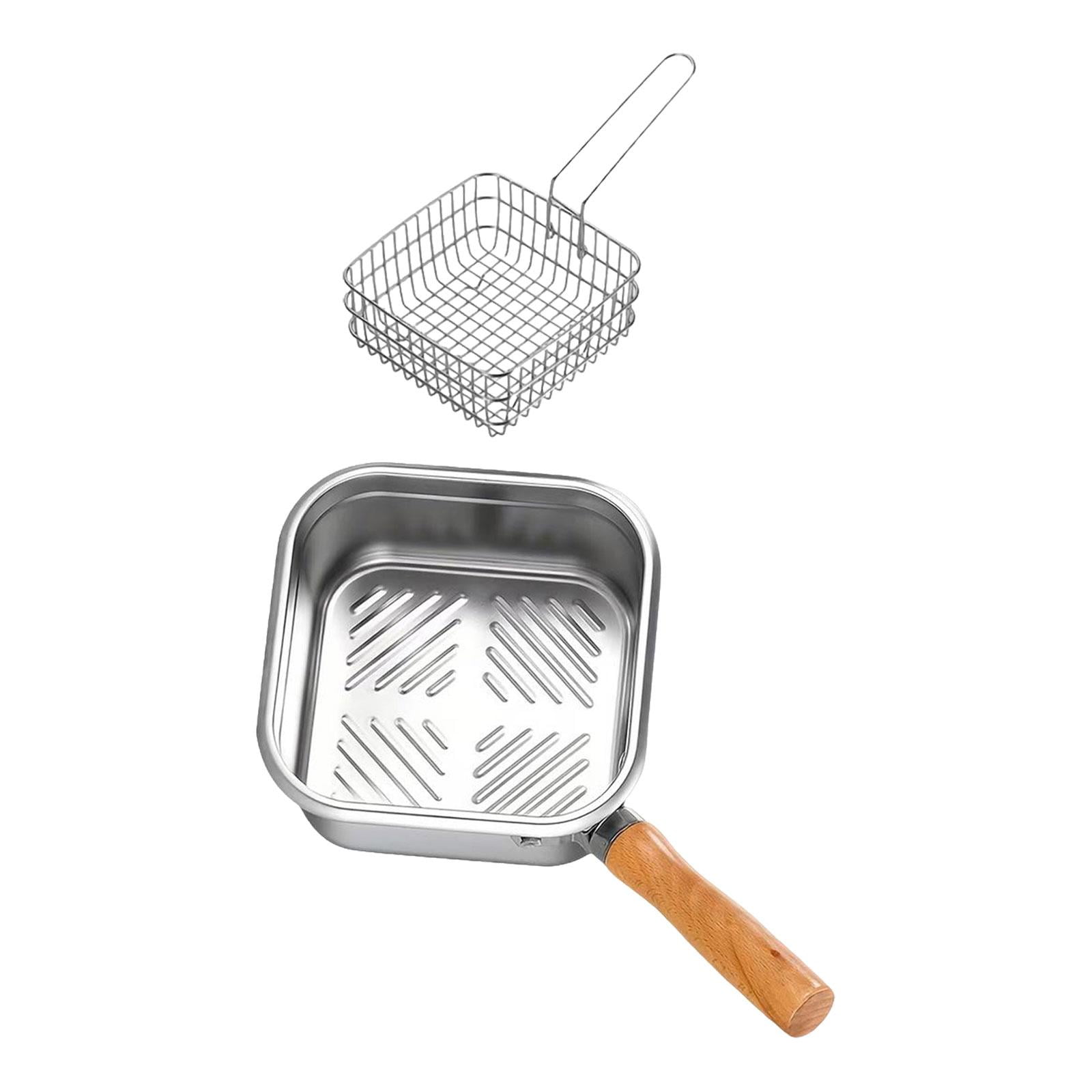 Magideal - Mini Olla De Freidora De Freidora Para Cocinar Manejo Cómodo Freír Multifuncional Con Canasta Al Aire Libre Para Guisos Papas Fritas Y Papas Fritas