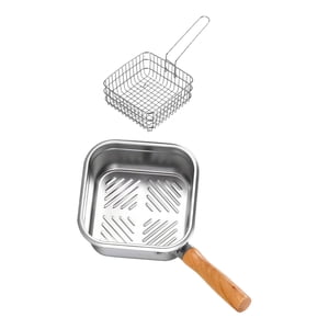 Magideal - Mini Olla De Freidora De Freidora Para Cocinar Manejo Cómodo Freír Multifuncional Con Canasta Al Aire Libre Para Guisos Papas Fritas Y Papas Fritas