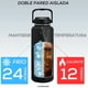 thumbnail image 3 of Pack 2 Termo Acero Inoxidable 1lt Hyperhike + 6 Tapas Negro / Negro, 3 of 7