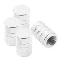 Ioensy - 4 Piezas Tapas De Vástago De Válvula De Neumático Tapas De Aire De Neumáticos Para Camiones Suv Motocicletas Plata