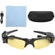 thumbnail image 1 of Gafas de sol flexibles y duraderas con auriculares estéreo, gafas de conducción ósea, para conducir, viajar, actividades al aire libre, para todo tipo de rostros (amarillo), 1 of 7