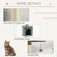 thumbnail image 5 of Árbol para Gatos PawHut Ajustable de 217 cm con 4 Niveles Gris, 5 of 9